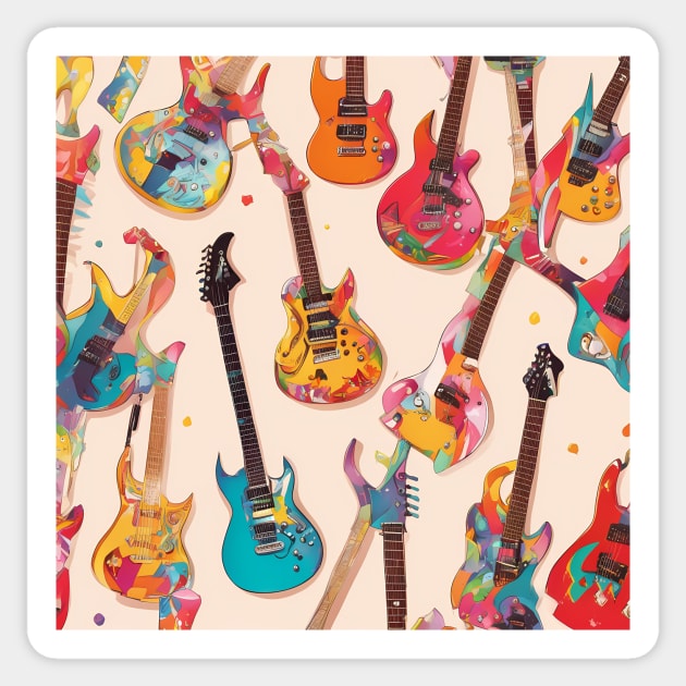 Producer Guitar Gift Sticker by animegirlnft